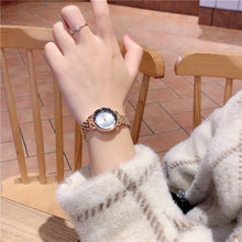 Load image into Gallery viewer, Green wathes women Luxury Dial Bracelet Quartz Clock Fashion Metal Silver Belt Fashion Creative Dress Watches For Ladies Gift