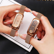 Load image into Gallery viewer, Luxury Ladies Dress Watch Rose Gold 2019 New Fashion Casual Diamond Watch Female Wrist Watches Steel Magnetic Mesh Women Clock