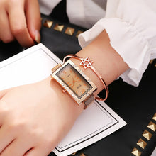 Load image into Gallery viewer, Luxury Ladies Dress Watch Rose Gold 2019 New Fashion Casual Diamond Watch Female Wrist Watches Steel Magnetic Mesh Women Clock