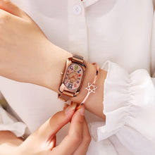 Load image into Gallery viewer, Luxury Ladies Dress Watch Rose Gold 2019 New Fashion Casual Diamond Watch Female Wrist Watches Steel Magnetic Mesh Women Clock