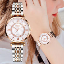 Load image into Gallery viewer, Luxury Crystal Women Bracelet Watches Top Brand Fashion Diamond Ladies Quartz Watch Steel Female Wristwatch Montre Femme Relogio