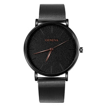 Load image into Gallery viewer, GENEVA Ultra-thin Women&#39;s Watch Business Watch Women Luxury Saat Rose Gold Mesh Stainless Steel Women&#39;s Watches Female Clock