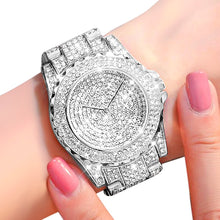 Load image into Gallery viewer, 2020 Women Bling Watch Fashion luxury watches Ladies Crystal Diamond clock stainless steel wristwatch fashion silver reloj mujer
