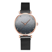 Load image into Gallery viewer, Fashionable Women Magnet Watches Luxury Ladies Alloy Strap Wristwatches Casual Female Starry SkyGradient Watch Relogio Feminino