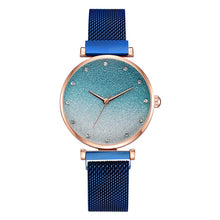 Load image into Gallery viewer, Fashionable Women Magnet Watches Luxury Ladies Alloy Strap Wristwatches Casual Female Starry SkyGradient Watch Relogio Feminino