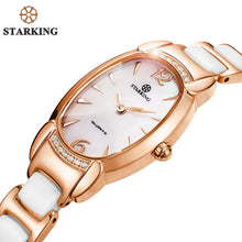 Load image into Gallery viewer, STARKING Fashion Lady Rose Gold Women Watch Japan Movement Ceramic Women Dress Watches Quartz Montre Armbandsur BL0881