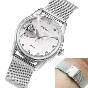 HVENSHI Watch women Automatic Waterproof Top Brand Mechanical Watches Full Stainless steel Rose Gold Clocks Elegant Ladies Watch