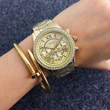 Load image into Gallery viewer, relogio CONTENA Crystal Diamond Watch Luxury Rose Gold Women Watches Fashion Women's Watches Full Steel Wrist watch Clock saat
