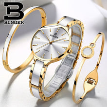 Load image into Gallery viewer, Switzerland Binger Ceramic Quartz Watch Women Casual Luxury Brand Wristwatches Gift Bracelet Relogio Feminino Montre Relogio