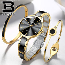 Load image into Gallery viewer, Switzerland Binger Ceramic Quartz Watch Women Casual Luxury Brand Wristwatches Gift Bracelet Relogio Feminino Montre Relogio