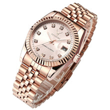 Load image into Gallery viewer, Famous Brand Fashion Luxury  Steel Metal band ROSE GOLD  Bracelet watch for Men and Women Gift Dress Watches relogio masculino