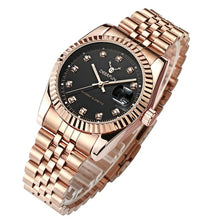 Load image into Gallery viewer, Famous Brand Fashion Luxury  Steel Metal band ROSE GOLD  Bracelet watch for Men and Women Gift Dress Watches relogio masculino