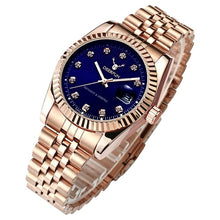 Load image into Gallery viewer, Famous Brand Fashion Luxury  Steel Metal band ROSE GOLD  Bracelet watch for Men and Women Gift Dress Watches relogio masculino