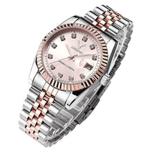 Load image into Gallery viewer, Famous Brand Fashion Luxury  Steel Metal band ROSE GOLD  Bracelet watch for Men and Women Gift Dress Watches relogio masculino