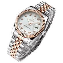 Load image into Gallery viewer, Famous Brand Fashion Luxury  Steel Metal band ROSE GOLD  Bracelet watch for Men and Women Gift Dress Watches relogio masculino