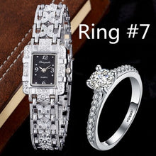 Load image into Gallery viewer, Top Brand Women Luxury Watch Quartz Bracelet Stainless Steel Watch Set Ladies Girls Dress Silver Wristwatch Relogios Feminino
