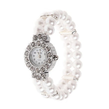 Load image into Gallery viewer, Women Watch Simulated Pearl Rhinestone Luxury Elegant Wrist Band Bracelet Jewelry Gifts Lady Elastic Universal Charms