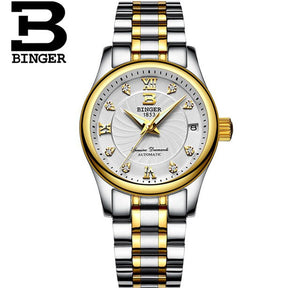 Luxury Full Gold Bracelet Watches for Women High Quality Switzerland Brand Automatic Full Steel Wrist watch Self-wind Crystals