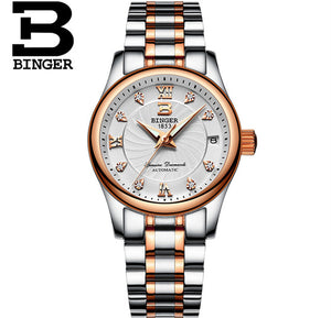 Luxury Full Gold Bracelet Watches for Women High Quality Switzerland Brand Automatic Full Steel Wrist watch Self-wind Crystals