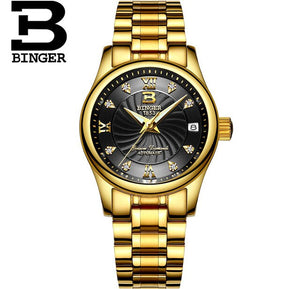 Luxury Full Gold Bracelet Watches for Women High Quality Switzerland Brand Automatic Full Steel Wrist watch Self-wind Crystals