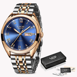 2019 LIGE New Rose Gold Women Watch Business Quartz Watch Ladies Top Brand Luxury Female Wrist Watch Girl Clock Relogio Feminin