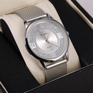 Relogio Feminino Silver Minimalist Watch Aluminum Band Stainless Steel Analog Quartz Wristwatch Women Female Luxury Watches