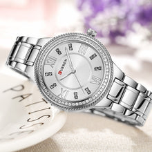 Load image into Gallery viewer, CURREN women watches fashion luxury watch fashion All Stainless Steel High Quality Diamond Ladies Watch Women Rhinestone Watches