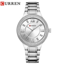 Load image into Gallery viewer, CURREN women watches fashion luxury watch fashion All Stainless Steel High Quality Diamond Ladies Watch Women Rhinestone Watches