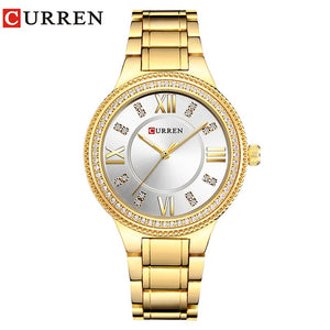 CURREN women watches fashion luxury watch fashion All Stainless Steel High Quality Diamond Ladies Watch Women Rhinestone Watches