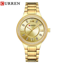 Load image into Gallery viewer, CURREN women watches fashion luxury watch fashion All Stainless Steel High Quality Diamond Ladies Watch Women Rhinestone Watches