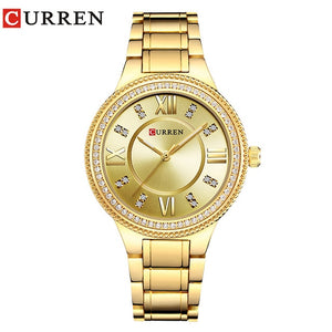 CURREN women watches fashion luxury watch fashion All Stainless Steel High Quality Diamond Ladies Watch Women Rhinestone Watches