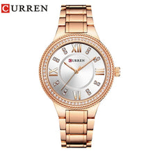 Load image into Gallery viewer, CURREN women watches fashion luxury watch fashion All Stainless Steel High Quality Diamond Ladies Watch Women Rhinestone Watches