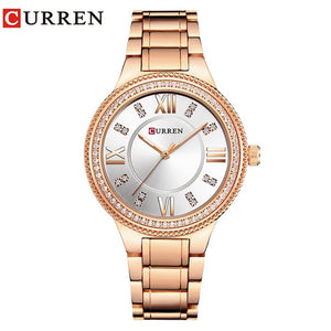 CURREN women watches fashion luxury watch fashion All Stainless Steel High Quality Diamond Ladies Watch Women Rhinestone Watches