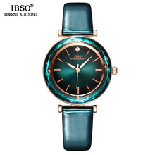 Load image into Gallery viewer, IBSO Brand Luxury Women Crystal Watches Fashion Cut Glass Design Wrist Watch For Female Leather Quartz Watch Montre Femme