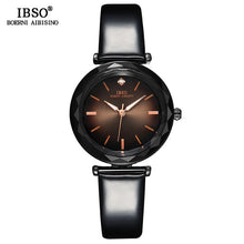 Load image into Gallery viewer, IBSO Brand Luxury Women Crystal Watches Fashion Cut Glass Design Wrist Watch For Female Leather Quartz Watch Montre Femme