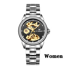 Load image into Gallery viewer, New Fashion Women Mechanical Watch Skeleton Design Top Brand Luxury Full Steel Waterproof Female Automatic Clock Montre Femme