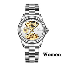 Load image into Gallery viewer, New Fashion Women Mechanical Watch Skeleton Design Top Brand Luxury Full Steel Waterproof Female Automatic Clock Montre Femme