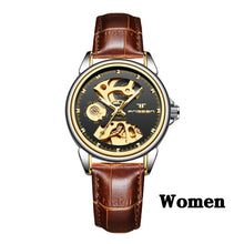 Load image into Gallery viewer, New Fashion Women Mechanical Watch Skeleton Design Top Brand Luxury Full Steel Waterproof Female Automatic Clock Montre Femme