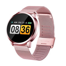 Load image into Gallery viewer, Q8 Plus Rose Smart Watch OLED Color Screen Smartwatch women Fashion Fitness Tracker Heart Rate monitor Wristband Step Counter