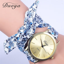 Load image into Gallery viewer, Fashion Women&#39;s Flower Star Bow Wristwatch Scarf Band Party Casual Watch relogio feminino Montre Femme Women Gift 328